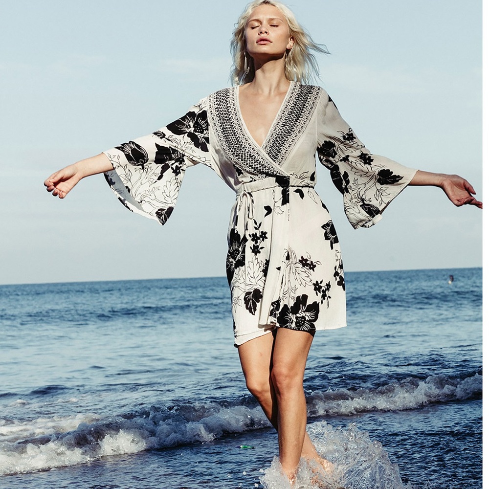 Billabong Divine Boho Floral Wrap Dress - Picture 2 of 15